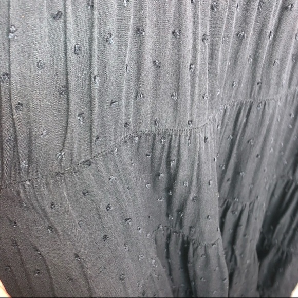 Urban Outfitters Black Peplum Long Sleeve Dress With polka Dot - Picture 5 of 8